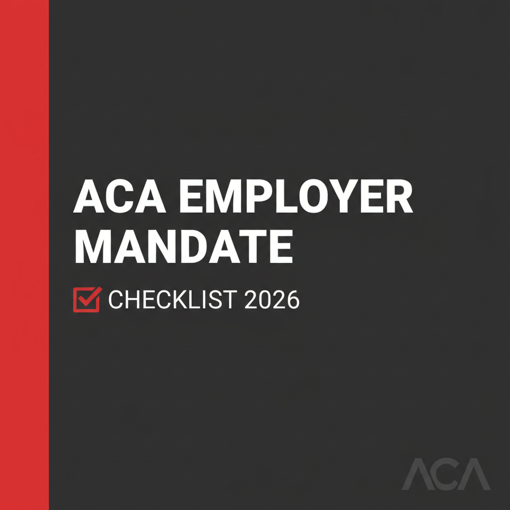 Preview of 2026 ACA Employer Mandate Checklist