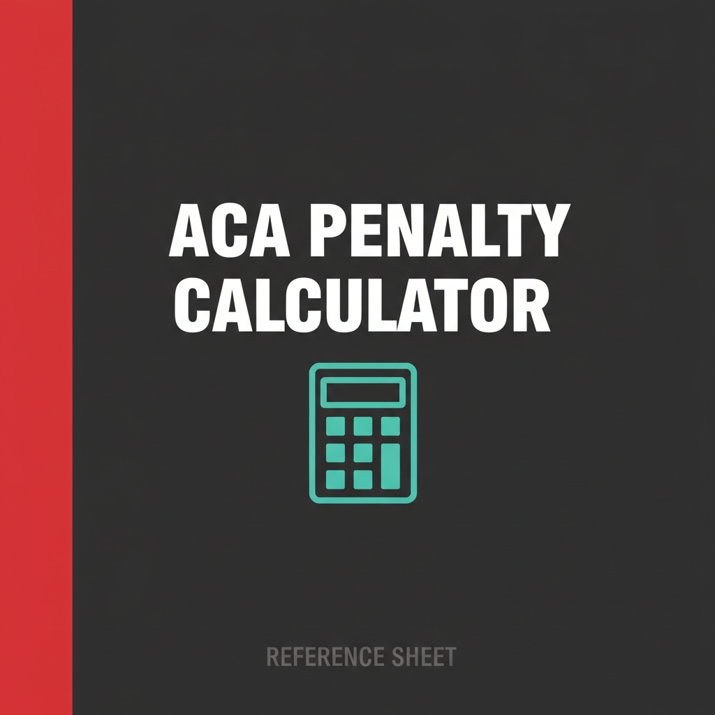 Preview of ACA Penalty Calculator Reference Sheet